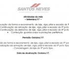 Atividades do mês de setembro/2017